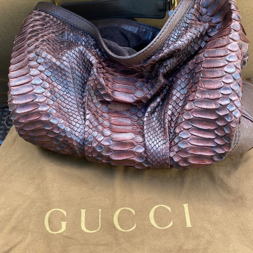 Authentic Gucci rare python bag/purse